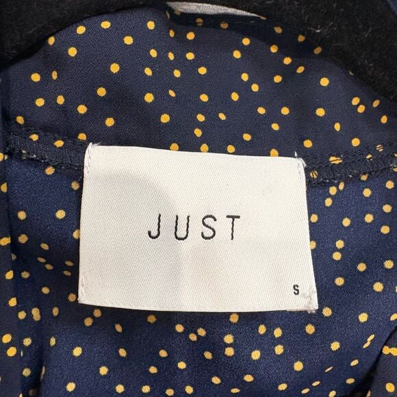 Just Female Hana Dress Blue Yellow Long Sleeve Belted Sz S Women’s - Picture 4 of 11